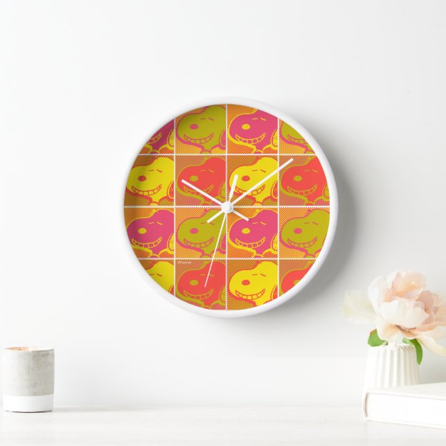 Erdnüsse | Snoopy Pop Art Pattern Uhr (Zuhause)