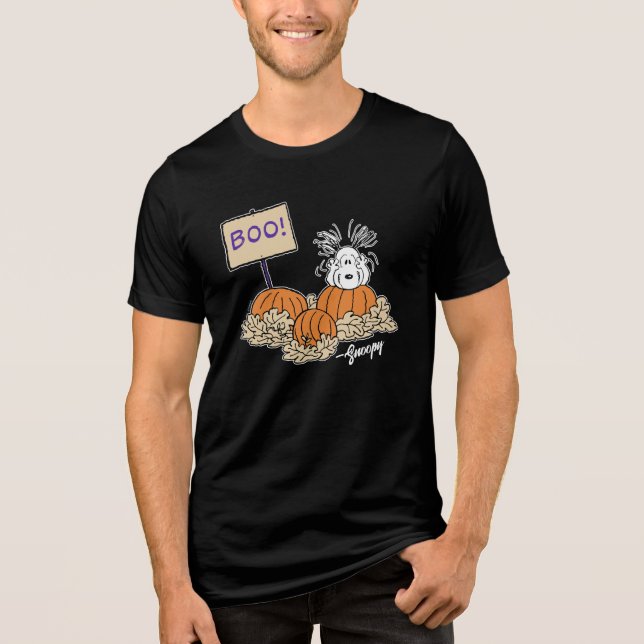 Erdnüsse | Snoopy Pumpkin Patch Boo! Tri-Blend Shirt (Vorderseite)
