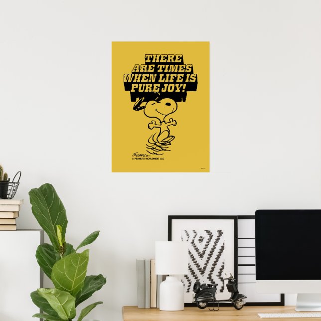 Erdnüsse | Snoopy Pure Joy Poster (Heimbüro)