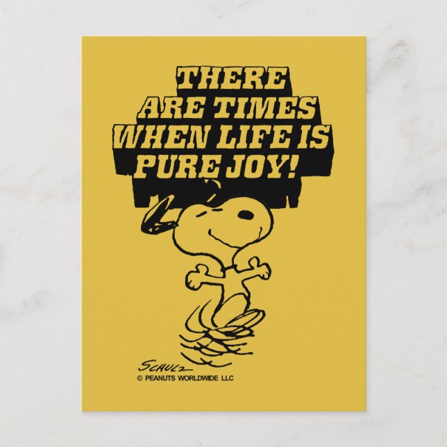 Erdnüsse | Snoopy Pure Joy Postkarte (Vorderseite)