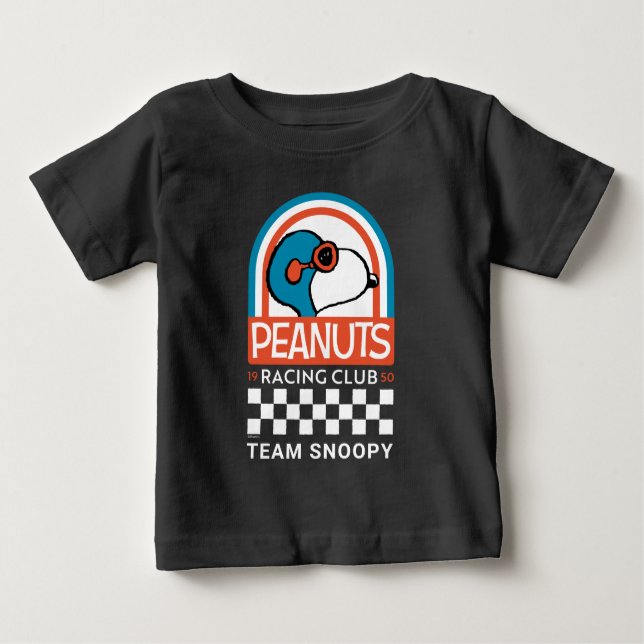 Erdnüsse | Snoopy Racing Club Baby T-shirt (Vorderseite)