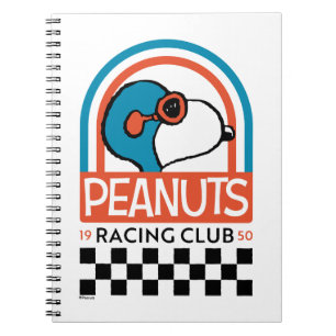Erdnüsse   Snoopy Racing Club Notizblock