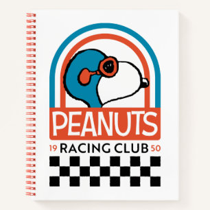 Erdnüsse   Snoopy Racing Club Notizbuch