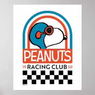 Erdnüsse   Snoopy Racing Club Poster