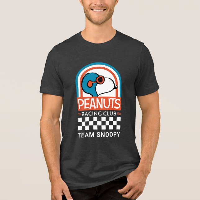 Erdnüsse | Snoopy Racing Club Tri-Blend Shirt (Vorderseite)