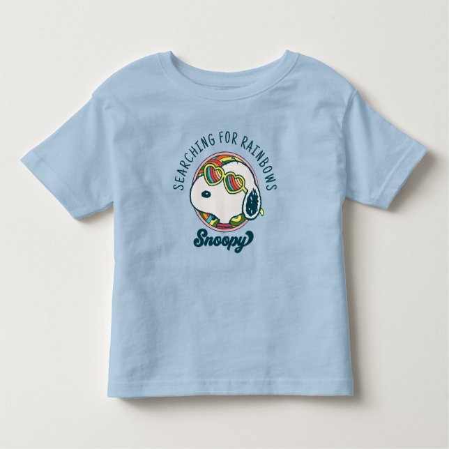Erdnüsse | Snoopy Rainbow Heart Sonnenbrille Kleinkind T-shirt (Vorderseite)