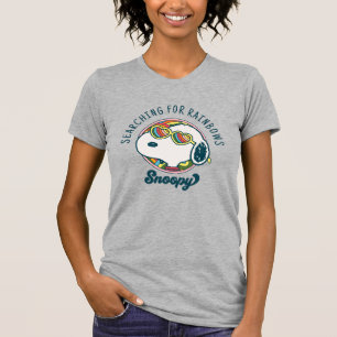 Erdnüsse Snoopy Rainbow Heart Sonnenbrille T-Shirt