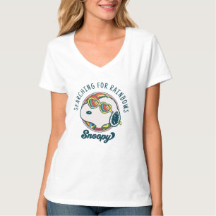 Erdnüsse Snoopy Rainbow Heart Sonnenbrille T-Shirt