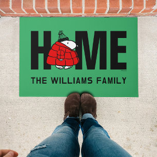 Erdnüsse Snoopy Red Puffer Jacket Fußmatte