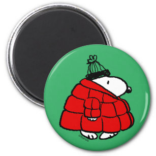 Erdnüsse   Snoopy Red Puffer Jacket Magnet