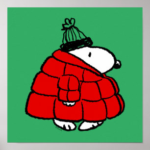 Erdnüsse   Snoopy Red Puffer Jacket Poster