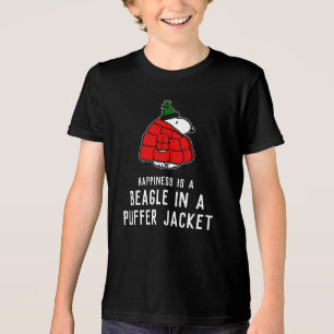 Erdnüsse Snoopy Red Puffer Jacket Tri-Blend Shirt