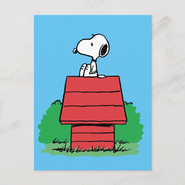 Erdnüsse | Snoopy Reston Doghouse Postkarte (Vorderseite)