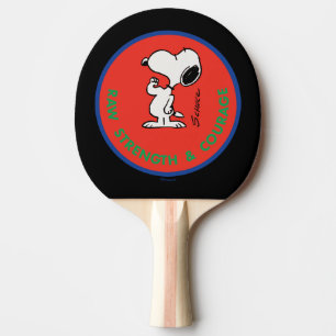 Erdnüsse Snoopy Row Stärke & Mut Abzeichen Tischtennis Schläger