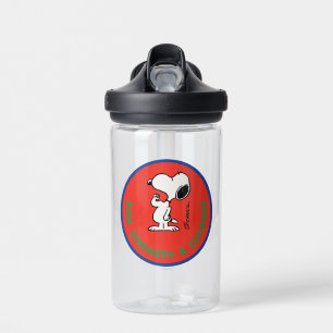 Erdnüsse Snoopy Row Stärke & Mut Abzeichen Trinkflasche