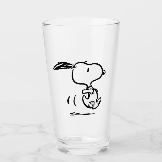 Erdnüsse | Snoopy Running Glas (Vorderseite)