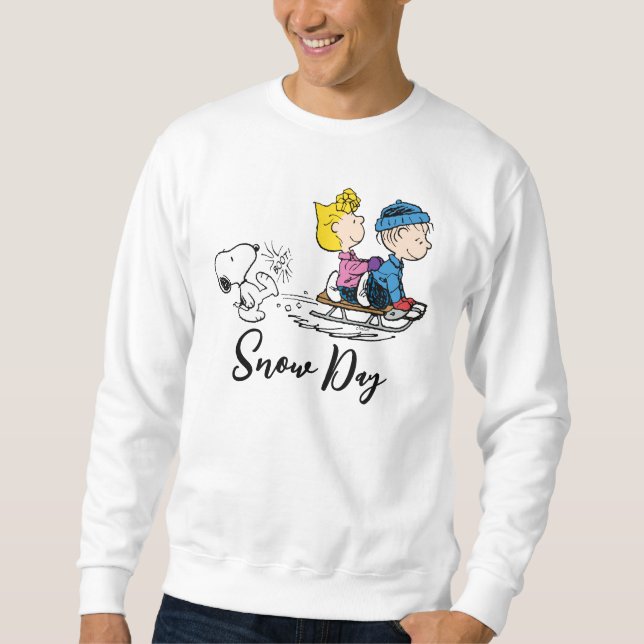 Erdnüsse | Snoopy, Sally & Linus Sled Riding Sweatshirt (Vorderseite)