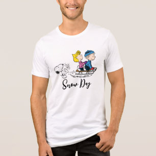 Erdnüsse Snoopy, Sally & Linus Sled Riding Tri-Blend Shirt