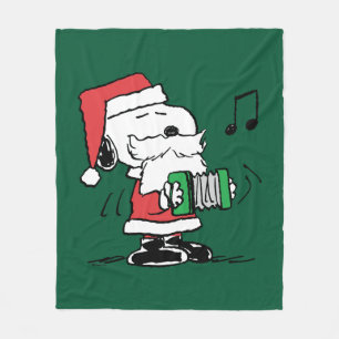 Erdnüsse   Snoopy Santa Claus Accordian Fleecedecke