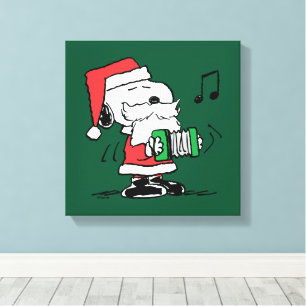 Erdnüsse   Snoopy Santa Claus Accordian Leinwanddruck