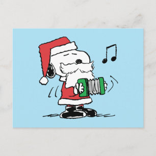 Erdnüsse   Snoopy Santa Claus Accordian Postkarte
