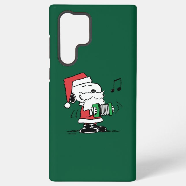 Erdnüsse | Snoopy Santa Claus Accordian Samsung Galaxy Hülle (Rückseite)