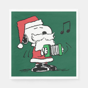 Erdnüsse Snoopy Santa Claus Accordian Serviette