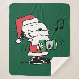 Erdnüsse   Snoopy Santa Claus Accordian Sherpadecke