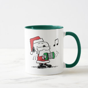 Erdnüsse   Snoopy Santa Claus Accordian Tasse