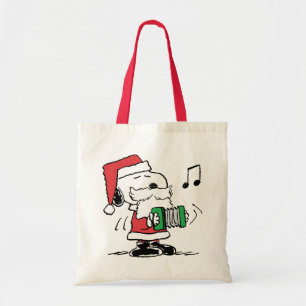 Erdnüsse   Snoopy Santa Claus Accordian Tragetasche