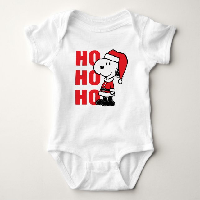 Erdnüsse | Snoopy Santa Claus Baby Strampler (Vorderseite)