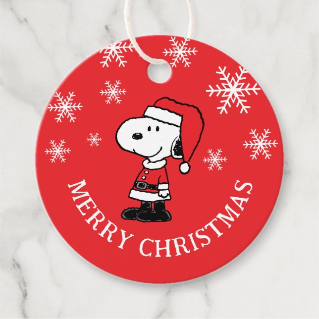 Erdnüsse | Snoopy Santa Claus Geschenkanhänger (Vorderseite)