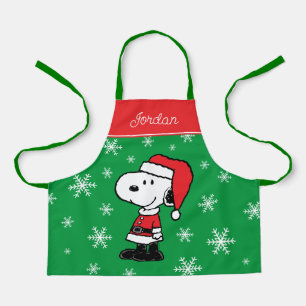 Erdnüsse   Snoopy Santa Claus   Name hinzufügen Schürze