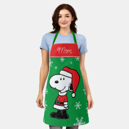 Erdnüsse | Snoopy Santa Claus | Name hinzufügen Schürze