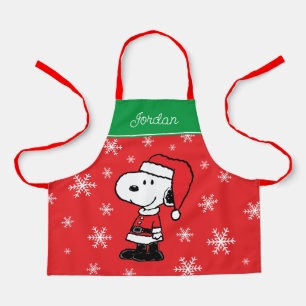 Erdnüsse Snoopy Santa Claus Name hinzufügen Schürze