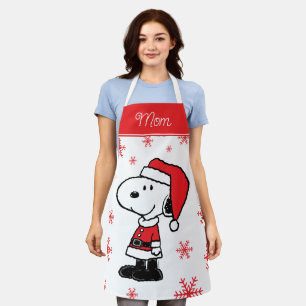 Erdnüsse Snoopy Santa Claus Name hinzufügen Schürze