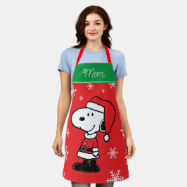 Erdnüsse | Snoopy Santa Claus | Name hinzufügen Schürze