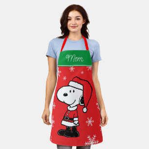 Erdnüsse   Snoopy Santa Claus   Name hinzufügen Schürze