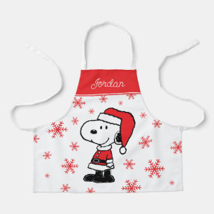 Erdnüsse Snoopy Santa Claus Name hinzufügen Schürze