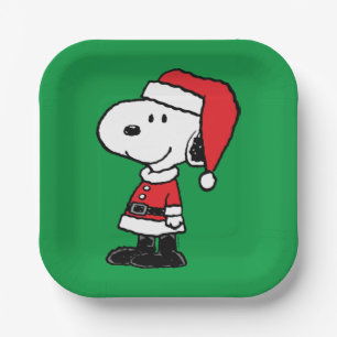 Erdnüsse   Snoopy Santa Claus Pappteller