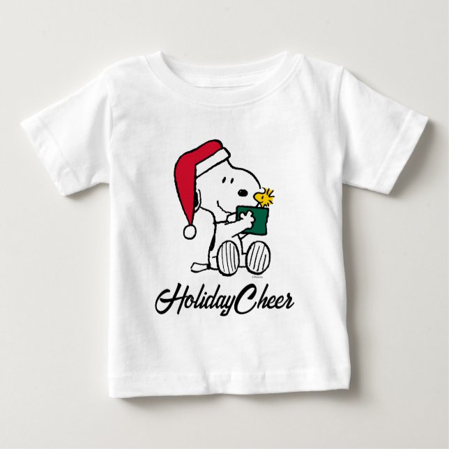 Erdnüsse | Snoopy Santa & Woodstock Geschenk Baby T-shirt (Vorderseite)