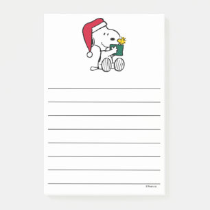 Erdnüsse   Snoopy Santa & Woodstock Geschenk Post-it Klebezettel