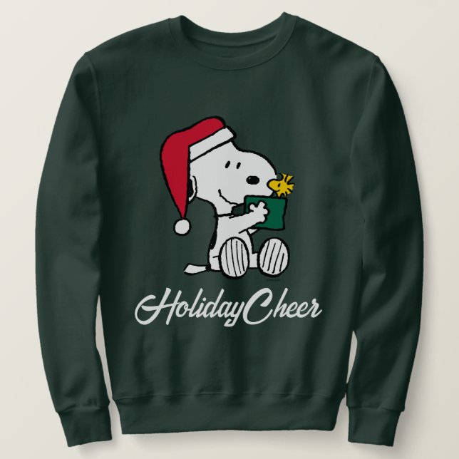 Erdnüsse | Snoopy Santa & Woodstock Geschenk Sweatshirt (Design vorne)