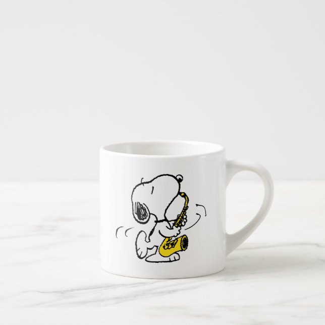 Erdnüsse | Snoopy Saxophone Player Espressotasse (Rechts)