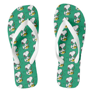 Erdnüsse   Snoopy Saxophone Player Flip Flops