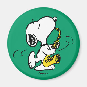 Erdnüsse   Snoopy Saxophone Player Magnet
