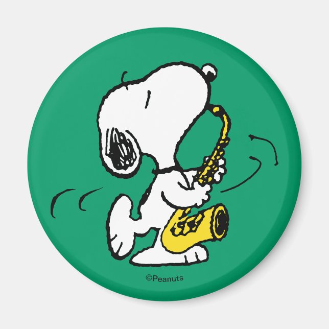 Erdnüsse | Snoopy Saxophone Player Magnet (Vorne)