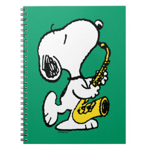 Erdnüsse Snoopy Saxophone Player Notizblock