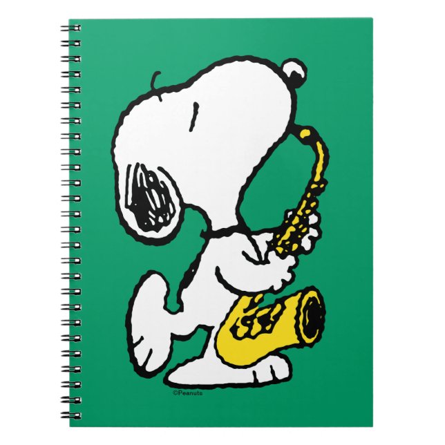 Erdnüsse | Snoopy Saxophone Player Notizblock (Vorderseite)