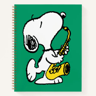 Erdnüsse Snoopy Saxophone Player Notizbuch